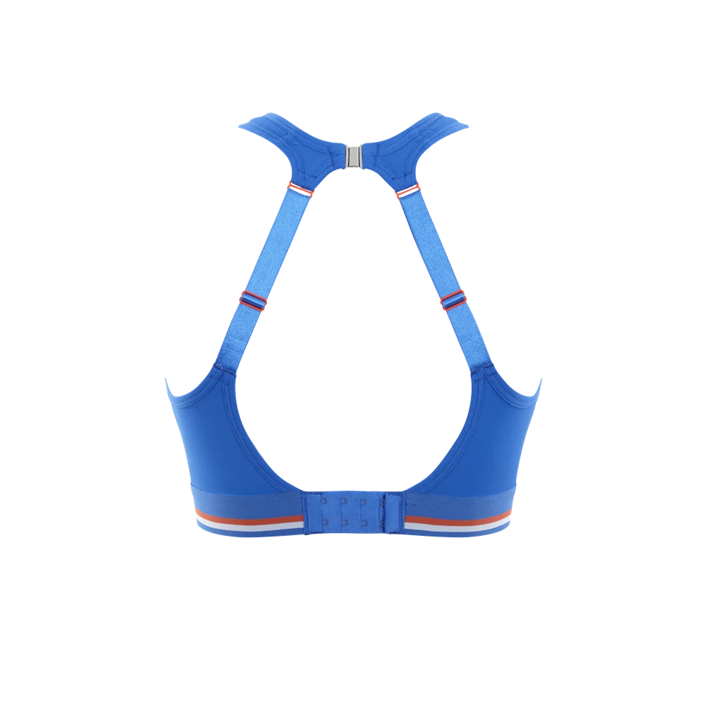 Panache Retro Blue Wireless Sports Bra 7341R 6 Panache Retro Blue Wireless Sports Bra 7341R