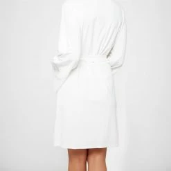 I Collection PJS & Lounge ICollection Lingerie Arlene White Robe 78002