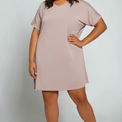 I Collection ICollection Loungewear Estelle Blush Plus Size Sleep Shirt 78082X