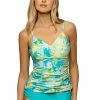 Sunsets Swimwear Simone Sea Haven Blue Wireless Tankini Top 81T Tankini Tops