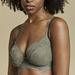 Panache Ana Olive Plunge Lace Bra 9396 Bras
