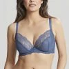 Panache Ana Vintage Blue Plunge Lace Bra 9396 Bras 2 Panache Ana Vintage Blue Plunge Lace Bra 9396 Bras