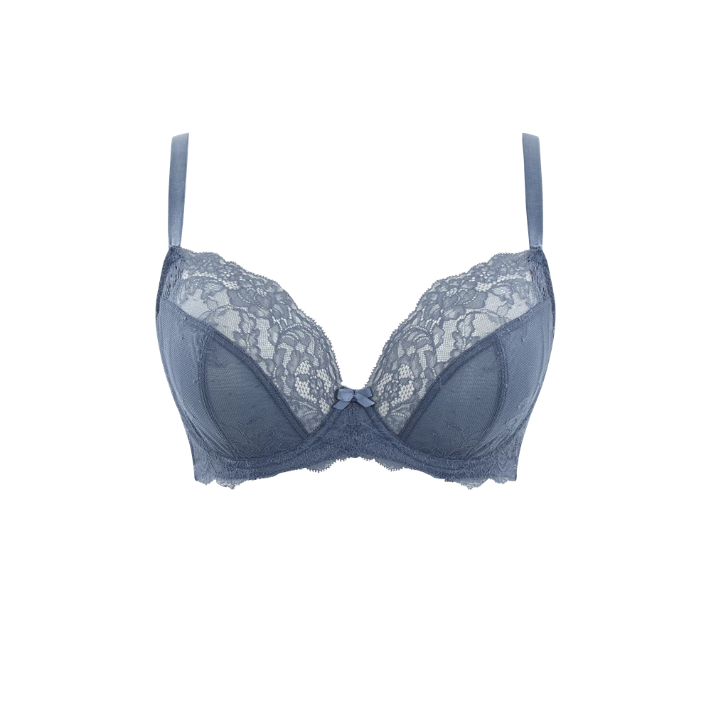 Panache Ana Vintage Blue Plunge Lace Bra 9396 Bras 5 Panache Ana Vintage Blue Plunge Lace Bra 9396 Bras