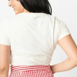 PJS & Lounge Unique Vintage Chin Up Tits Out Womens Fit Tee 94528