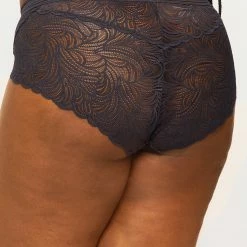 Bra & Panty Sets Montelle London Fog Shadow Charcoal High Waist Brief Panty 9456