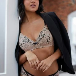 Montelle Parisian Kiss Black Taupe Brazilian Panty 9464