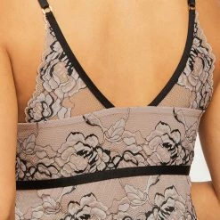 Montelle Parisian Kiss Taupe Black Gown 9466 Lingerie 16 Montelle Parisian Kiss Taupe Black Gown 9466 Lingerie