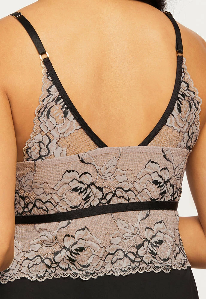 Montelle Parisian Kiss Taupe Black Gown 9466 Lingerie 8 Montelle Parisian Kiss Taupe Black Gown 9466 Lingerie