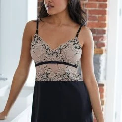 Montelle Parisian Kiss Taupe Black Gown 9466 Lingerie 14 Montelle Parisian Kiss Taupe Black Gown 9466 Lingerie