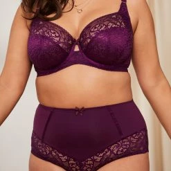 Panache Sculptresse Estel Damson Purple Lace Bra 9685