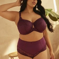 Panache Sculptresse Estel Damson Purple Lace Bra 9685