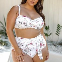 Artesands Swimwear Clementine White Hayes High Waist Swim Pant 4757CL