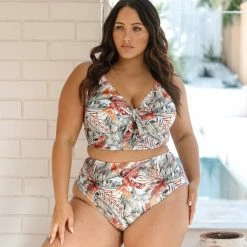 Artesands Swimwear Eco Paradise Pale Blue Cezanne High Waist High Leg Swim Bottom 4775EP