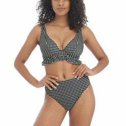 Freya Swimwear Check In Monochrome Hi Apex Bikini Top 201913