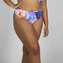 Artesands Swimwear Arte A La Rue Purple Monet Curve Fit Mid Rise Bikini Bottom 4844AA