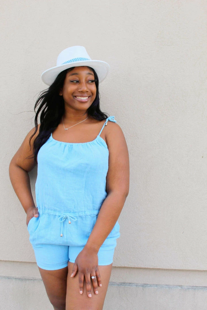 Aquavita Swimwear Carlina Cerulean Blue Romper Cover Up SP224108 3 Aquavita Swimwear Carlina Cerulean Blue Romper Cover Up SP224108