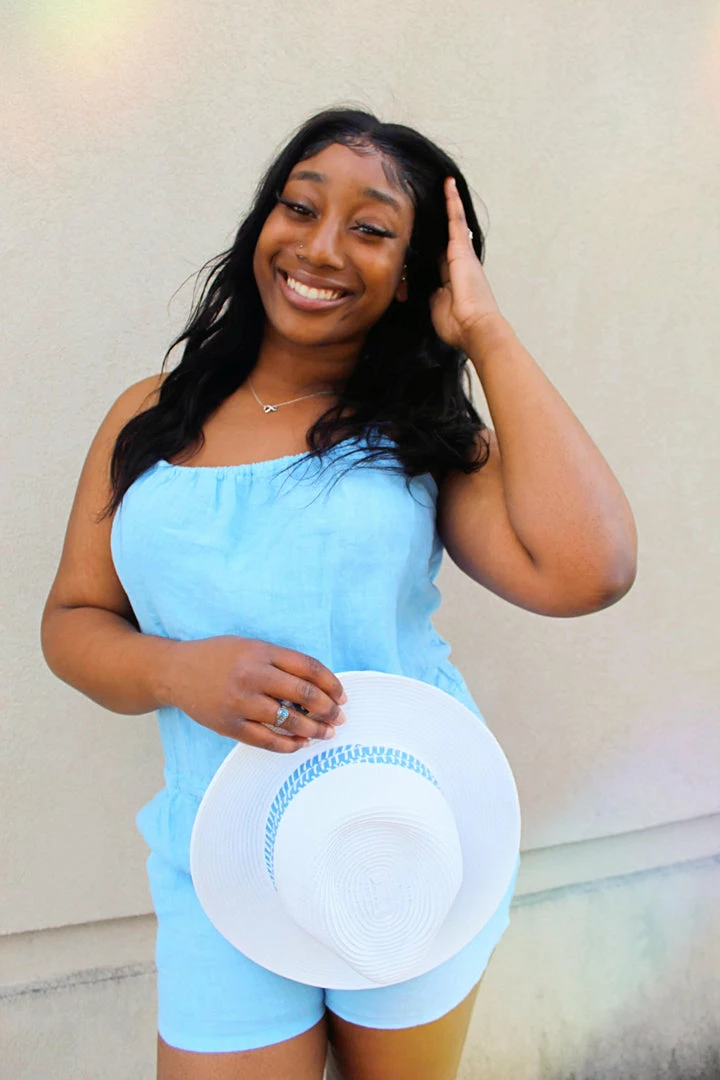 Aquavita Swimwear Carlina Cerulean Blue Romper Cover Up SP224108 6 Aquavita Swimwear Carlina Cerulean Blue Romper Cover Up SP224108