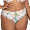 Artesands Swimwear April Spritz White Monet Curve Fit Mid Rise Bikini Bottom 4844AS