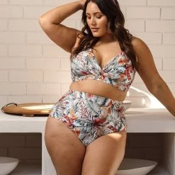 Artesands Swimwear Eco Paradise Pale Blue Botticelli High Waist Swim Bottom 4705EP