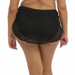 Elomi Swimwear Bazaruto Black Adjustable Skirted Brief Bikini Bottom 800683