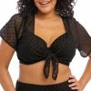 Elomi Swimwear Bazaruto Black Crochet Beach Top Cover Up 800696