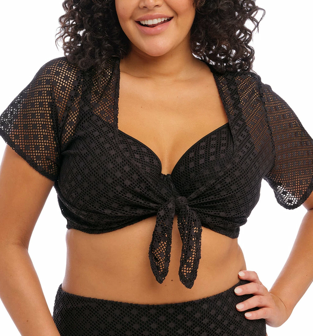 Elomi Swimwear Bazaruto Black Crochet Beach Top Cover Up 800696 3 Elomi Swimwear Bazaruto Black Crochet Beach Top Cover Up 800696