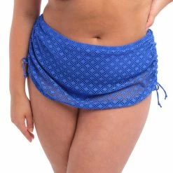 Elomi Swimwear Bazaruto Sapphire Adjustable Skirted Brief Bikini Bottom 800683