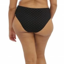 Elomi Swimwear Bazaruto Black Mid Rise Brief Bikini Bottom 800672