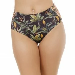 Body Glove Swimwear Equator Ginger Black High Waist Bikini Bottom 39-574152