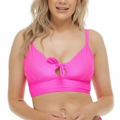 Body Glove Swimwear Nifty Olivia Bubble Gum Keyhole D-F Cup Bikini Top 39-573217D