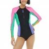 Body Glove Swimwear Macabu Journey Unicorn Zip Front One Piece 39-581755