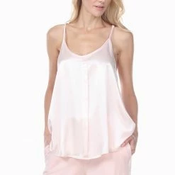 PJ Harlow Loungewear Babe Navy Satin Cami Petite