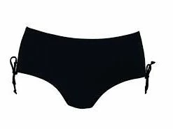 Anita Swimwear Ive Black Mid Rise Adjustable Bikini Bottom 8703