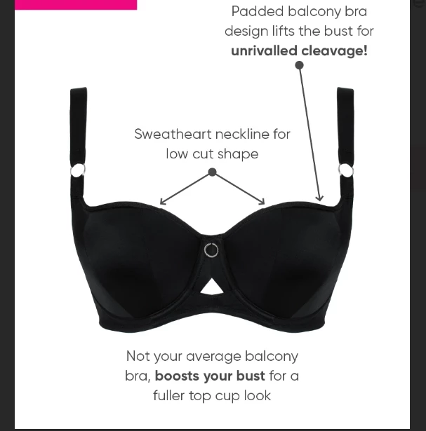 Curvy Kate Boost Me Up Black Balconnette Bra 027106 Bras 5 Curvy Kate Boost Me Up Black Balconnette Bra 027106 Bras