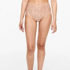 Chantelle SoftStretch Neutral Leopard High Brief Panty 2647 Bra & Panty Sets