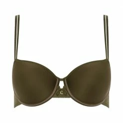 Chantelle Alto Khaki Green Demi T Shirt Bra 12L6 Bras
