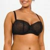 Chantelle Day To Night Black Lace Balconette Bra 15F5 Bras