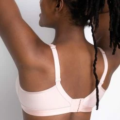 Curvy Couture Cotton Luxe Blushing Rose Wireless Bra 1010 Bras