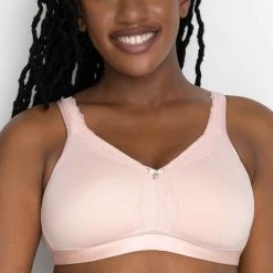 Curvy Couture Cotton Luxe Blushing Rose Wireless Bra 1010 Bras