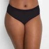 Curvy Couture Sheer Mesh Black Hue High Cut Hipster Panty 1313