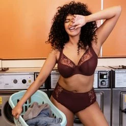 Elomi Charley Aubergine Unlined Plunge Bra 4380