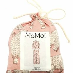 MeMoi Loungewear Notch Collar Pink Polar Bears Pajama Set CPJ06672
