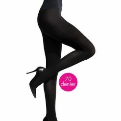 Garters & Thigh Highs Commando Ultimate Opaque Matte Black Hosiery H70T2