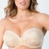 Bras Curvy Couture Sensation Nude Strapless Bra 1211