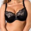 Curvy Couture Tulip Lace Black Balconette Bra 1017 Bras 1 Curvy Couture Tulip Lace Black Balconette Bra 1017 Bras