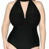 Curvy Kate Swimwear Wrapsody Black Bandeau Multiway One Piece 005600 2 Curvy Kate Swimwear Wrapsody Black Bandeau Multiway One Piece 005600