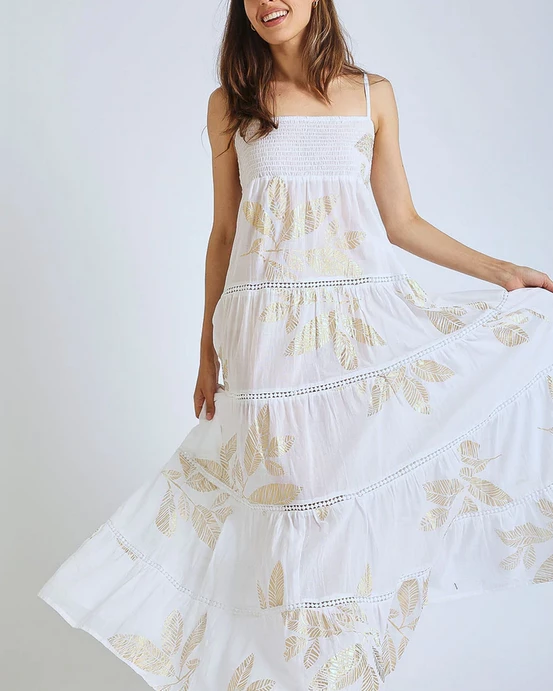 Debbie Katz Alicia White Maxi Dress Cover Up Swim 3 Debbie Katz Alicia White Maxi Dress Cover Up Swim