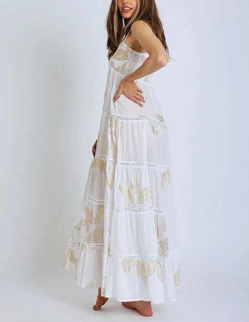 Debbie Katz Alicia White Maxi Dress Cover Up Swim 5 Debbie Katz Alicia White Maxi Dress Cover Up Swim