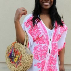 Swim Debbie Katz Malina White Short Kimono Cover Up