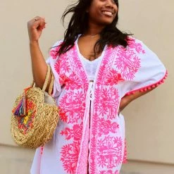 Swim Debbie Katz Malina White Short Kimono Cover Up